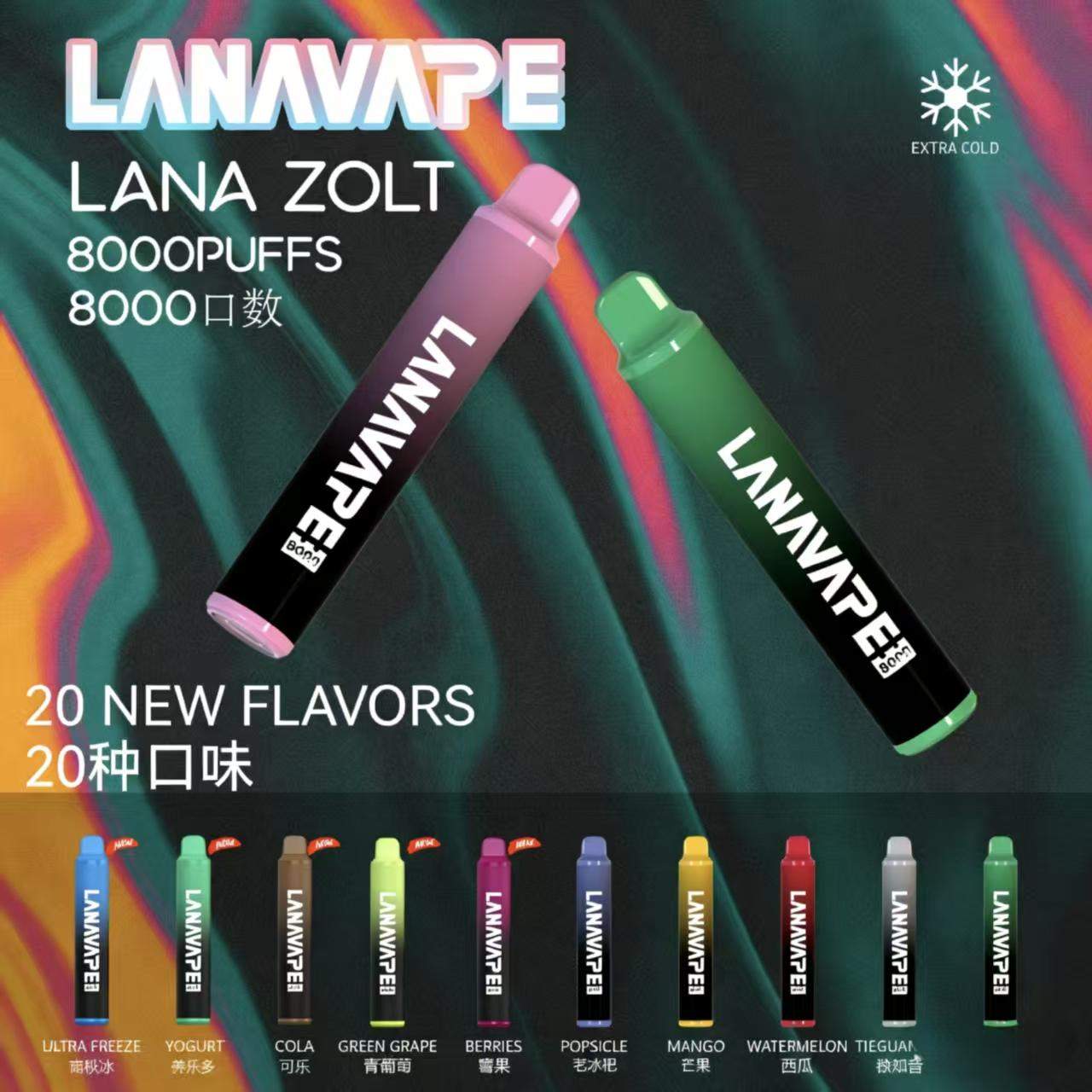 LANA ZOLT 8000 Puffs 抛棄式電子煙 LANA ZOLT 8000 Puffs 抛棄式電子煙